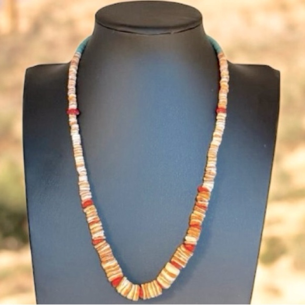 Authentic Horse Spirit Studio Native American Spiny Oyster Turquoise Necklace